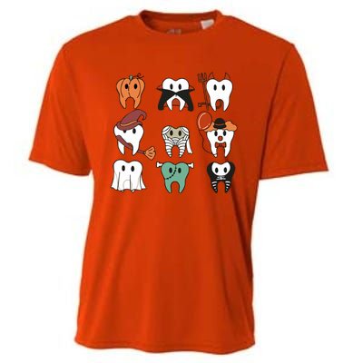 Spooky Halloween Dentist Dental Cooling Performance Crew T-Shirt