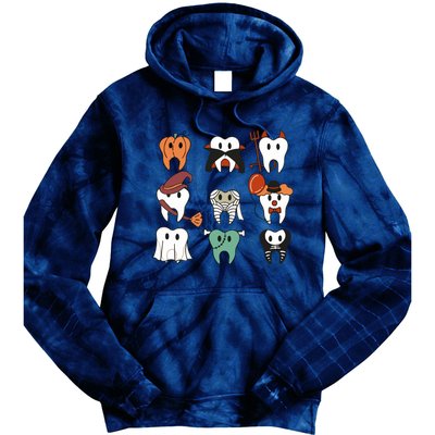 Spooky Halloween Dentist Dental Tie Dye Hoodie