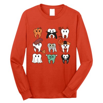 Spooky Halloween Dentist Dental Long Sleeve Shirt