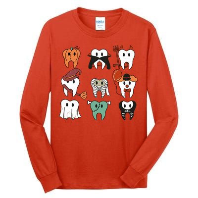 Spooky Halloween Dentist Dental Tall Long Sleeve T-Shirt