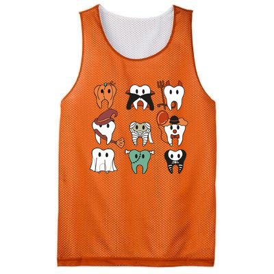 Spooky Halloween Dentist Dental Mesh Reversible Basketball Jersey Tank