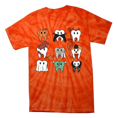 Spooky Halloween Dentist Dental Tie-Dye T-Shirt