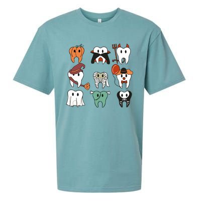 Spooky Halloween Dentist Dental Sueded Cloud Jersey T-Shirt