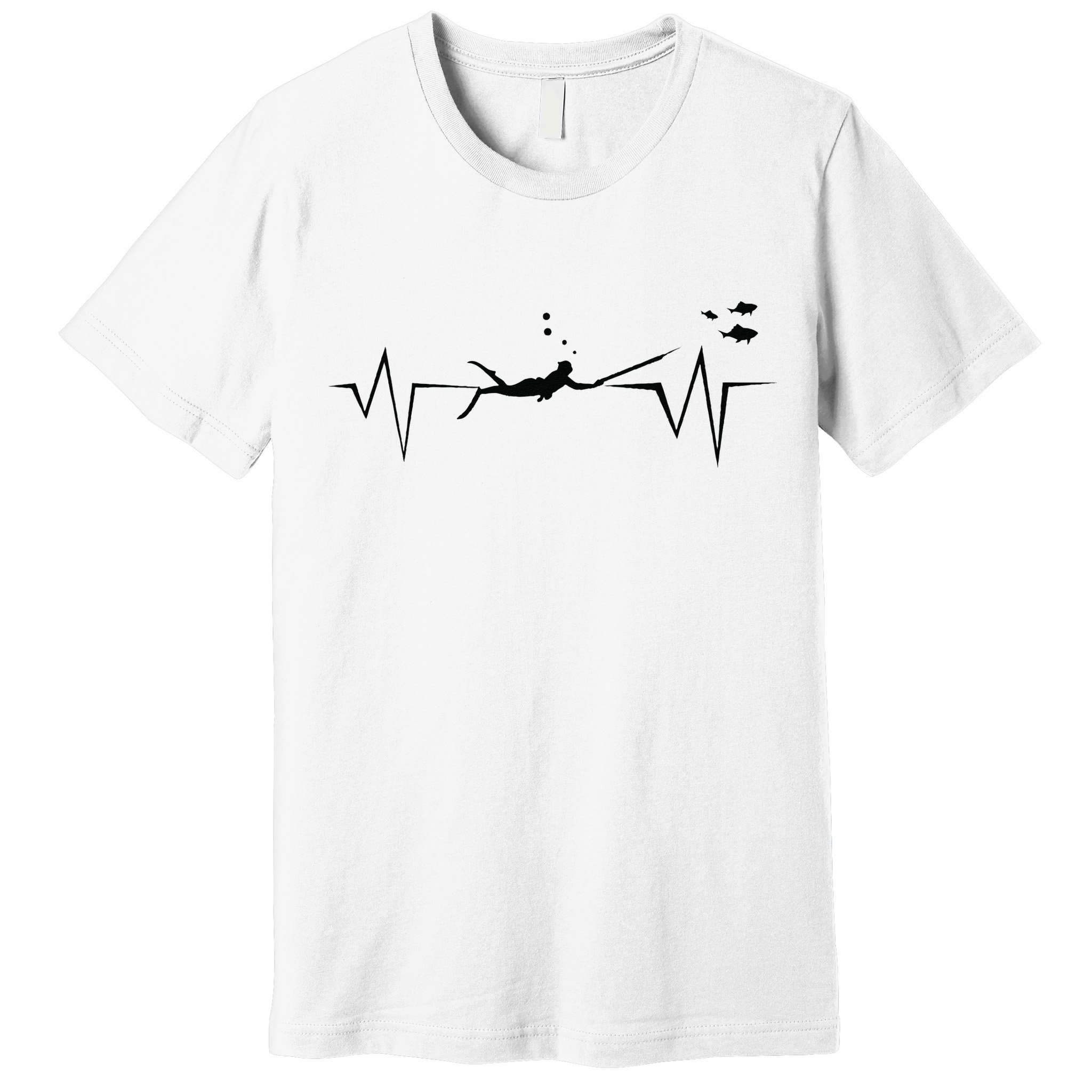 Spearfishing Heartbeat Diving Underwater Spear Fish Premium T-Shirt
