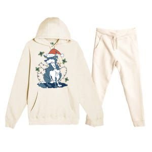 Siberian Husky Dog Christmas Holiday Premium Hooded Sweatsuit Set