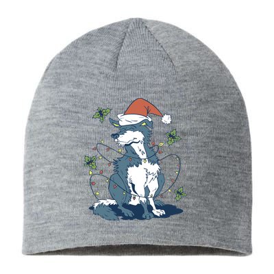 Siberian Husky Dog Christmas Holiday Sustainable Beanie