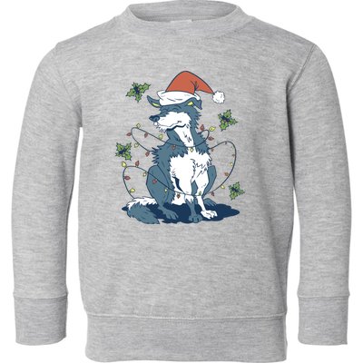 Siberian Husky Dog Christmas Holiday Toddler Sweatshirt