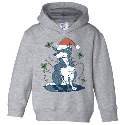 Siberian Husky Dog Christmas Holiday Toddler Hoodie