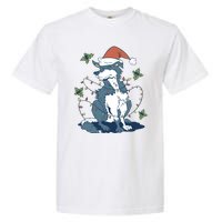 Siberian Husky Dog Christmas Holiday Garment-Dyed Heavyweight T-Shirt