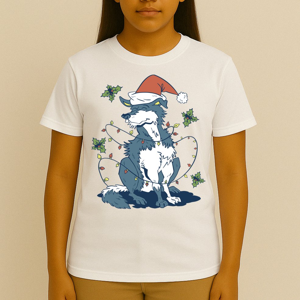Siberian Husky Dog Christmas Holiday T-Shirt