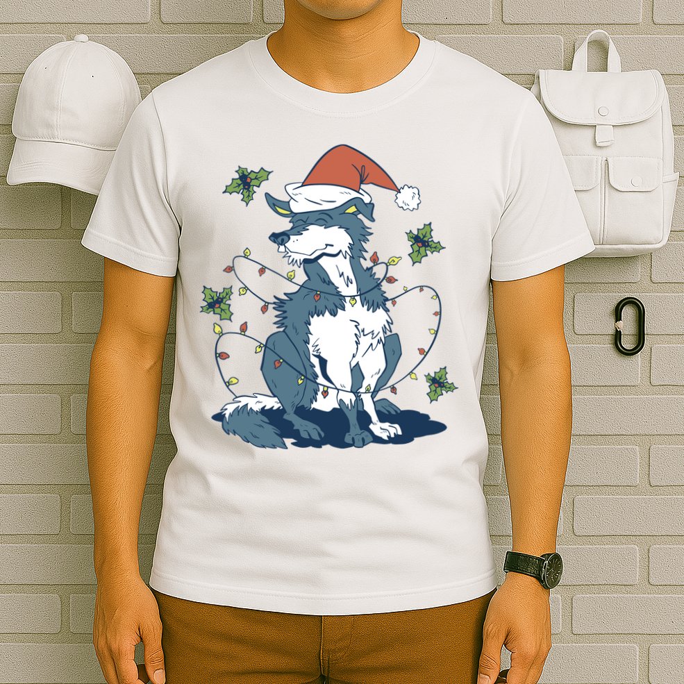 Siberian Husky Dog Christmas Holiday T-Shirt