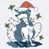 Siberian Husky Dog Christmas Holiday T-Shirt