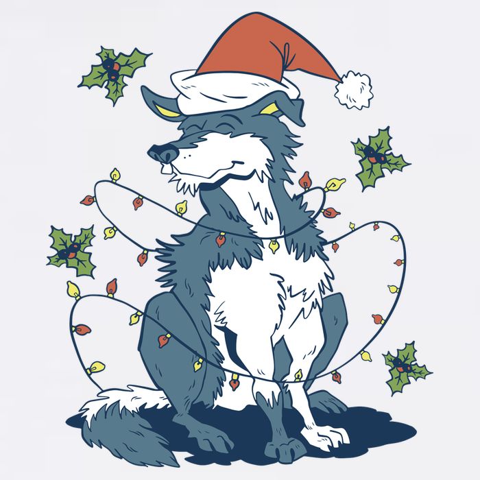 Siberian Husky Dog Christmas Holiday T-Shirt