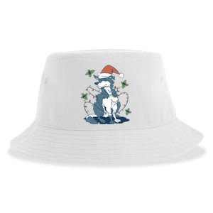 Siberian Husky Dog Christmas Holiday Sustainable Bucket Hat