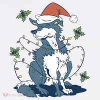 Siberian Husky Dog Christmas Holiday Sustainable Bucket Hat