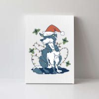 Siberian Husky Dog Christmas Holiday Canvas