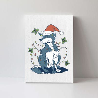 Siberian Husky Dog Christmas Holiday Canvas