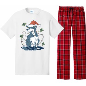 Siberian Husky Dog Christmas Holiday Pajama Set