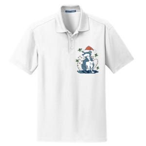 Siberian Husky Dog Christmas Holiday Dry Zone Grid Polo