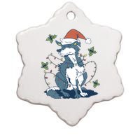 Siberian Husky Dog Christmas Holiday Ceramic Star Ornament