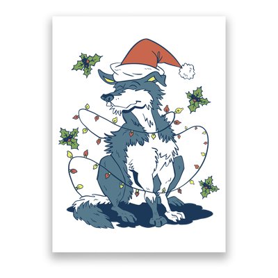 Siberian Husky Dog Christmas Holiday Poster