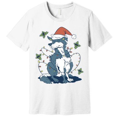 Siberian Husky Dog Christmas Holiday Premium T-Shirt