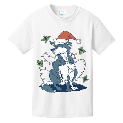 Siberian Husky Dog Christmas Holiday Kids T-Shirt