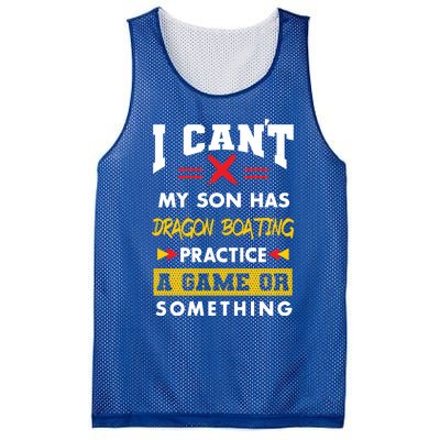 Son Has Dragon Boating Practice Funny Parents Humor Mom Dad Funny Gift Mesh Reversible Basketball Jersey Tank