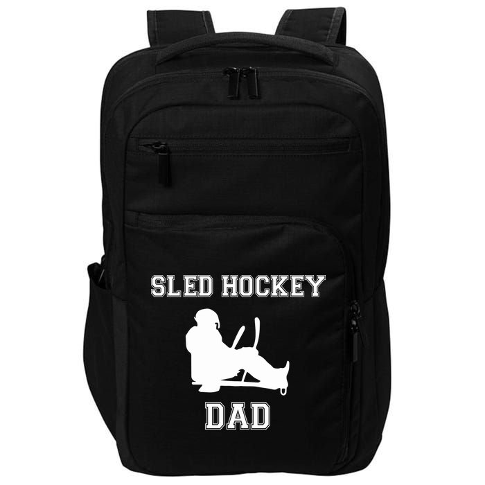 Sled Hockey Dad Gift For Father's Day Impact Tech Backpack