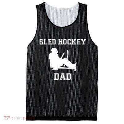 Sled Hockey Dad Gift For Father's Day Mesh Reversible Basketball Jersey Tank