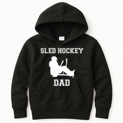 Sled Hockey Dad Gift For Father's Day Kids Hoodie
