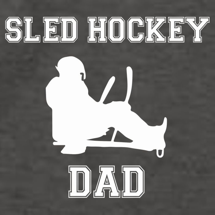 Sled Hockey Dad Gift For Father's Day Vector Backpack