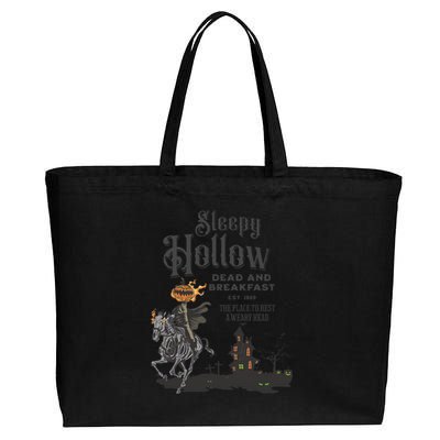 Sleepy Hollow Dead And Breakfast Est 1869 The Place To Rest A Weary Head Cotton Canvas Jumbo Tote