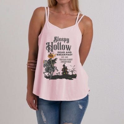 Sleepy Hollow Dead And Breakfast Est 1869 The Place To Rest A Weary Head Women's Strappy Tank