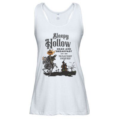 Sleepy Hollow Dead And Breakfast Est 1869 The Place To Rest A Weary Head Ladies Essential Flowy Tank