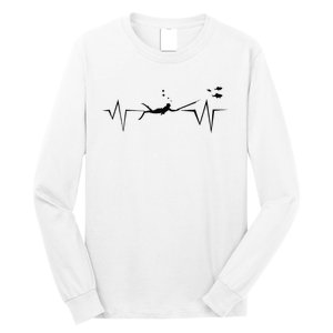 Spearfishing Heartbeat Diving Underwater Spear Fish Long Sleeve Shirt