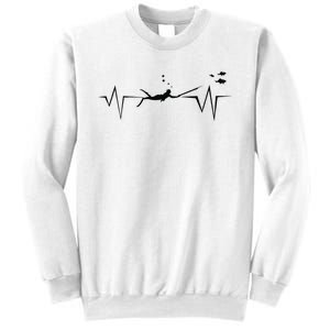 Spearfishing Heartbeat Diving Underwater Spear Fish Sweatshirt