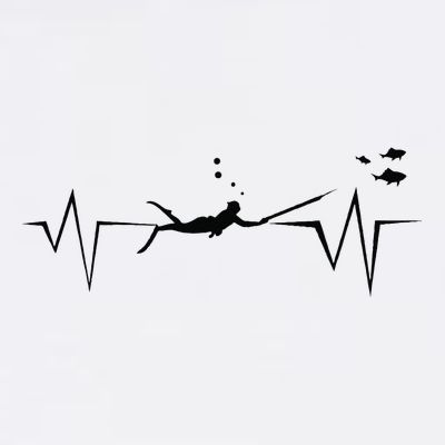 Spearfishing Heartbeat Diving Underwater Spear Fish T-Shirt