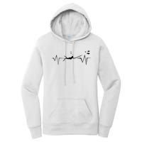 Spearfishing Heartbeat Diving Underwater Spear Fish Women's Pullover Hoodie