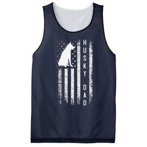 Siberian Husky Dog Breed American Flag Husky Lover Dog Dad Mesh Reversible Basketball Jersey Tank