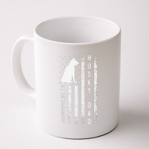 Siberian Husky Dog Breed American Flag Husky Lover Dog Dad Coffee Mug