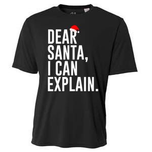 Santa Hat Dear Santa I Can Explain Christmas Cooling Performance Crew T-Shirt