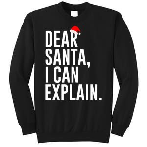 Santa Hat Dear Santa I Can Explain Christmas Sweatshirt