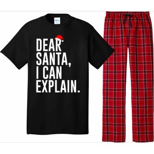 Santa Hat Dear Santa I Can Explain Christmas Pajama Set