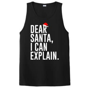 Santa Hat Dear Santa I Can Explain Christmas PosiCharge Competitor Tank