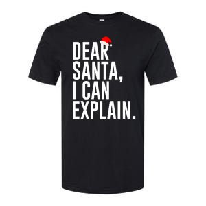 Santa Hat Dear Santa I Can Explain Christmas Softstyle CVC T-Shirt