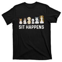 Sit Happens Dog Sitter Pet Sitting Animal Whisperer T-Shirt