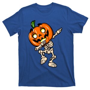 Scary Halloween Dab Funny Dabbing Skeleton Pumpkin Head Great Gift T-Shirt