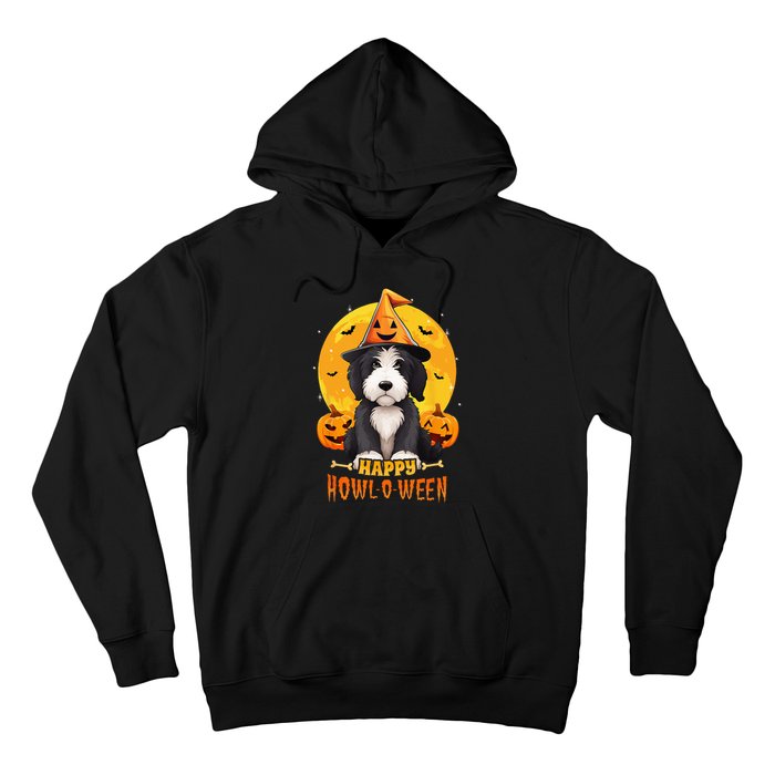 Sheepadoodle Halloween Dog Howl O Ween Funny Pet Hoodie