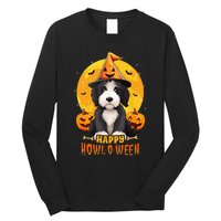 Sheepadoodle Halloween Dog Howl O Ween Funny Pet Long Sleeve Shirt